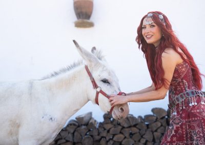 Elena Gheorghe cu magarita Dia